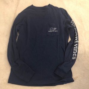 Vineyard Vines Navy Long Sleeve T Shirt